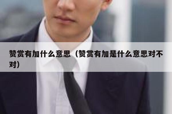 赞赏有加什么意思（赞赏有加是什么意思对不对） 第1张