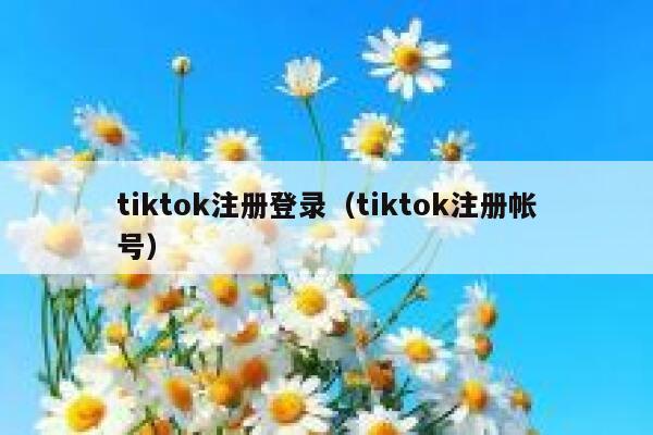 tiktok注册登录（tiktok注册帐号） 第1张