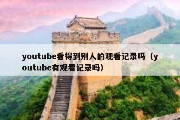 youtube看得到别人的观看记录吗（youtube有观看记录吗） 第1张