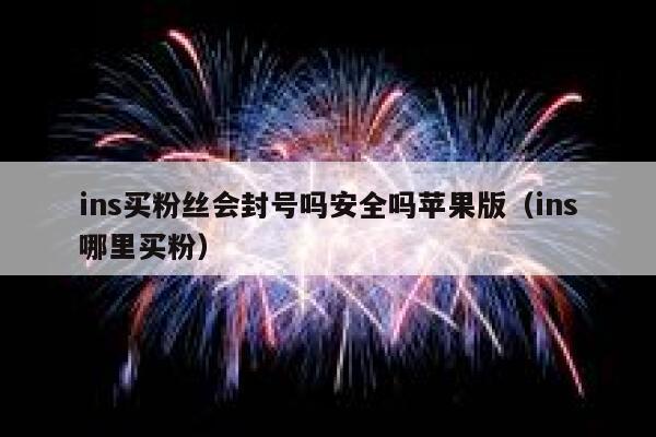 ins买粉丝会封号吗安全吗苹果版（ins哪里买粉） 第1张