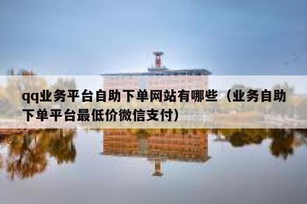 qq业务平台自助下单网站有哪些（业务自助下单平台最低价微信支付） 第1张