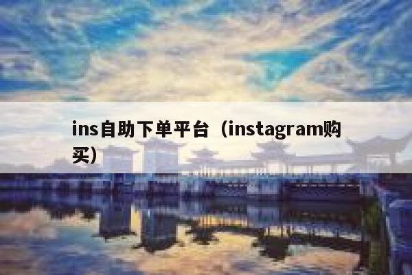 ins自助下单平台（instagram购买） 第1张