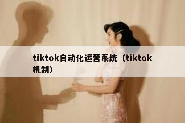 tiktok自动化运营系统（tiktok机制） 第1张