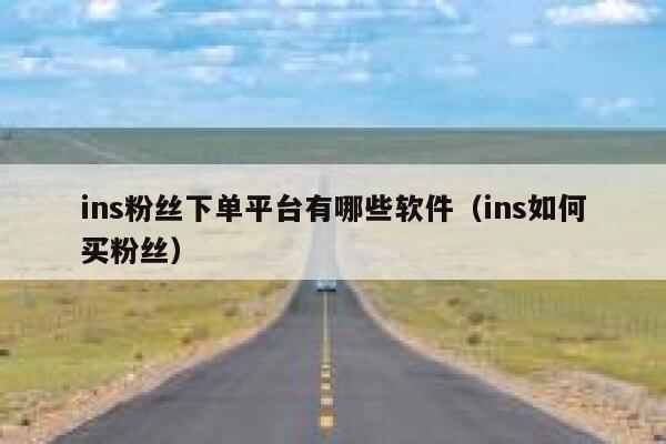ins粉丝下单平台有哪些软件（ins如何买粉丝） 第1张