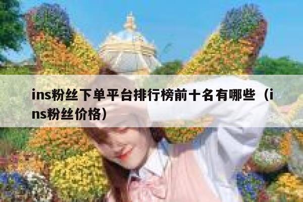 ins粉丝下单平台排行榜前十名有哪些（ins粉丝价格） 第1张