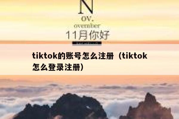 tiktok的账号怎么注册（tiktok怎么登录注册） 第1张