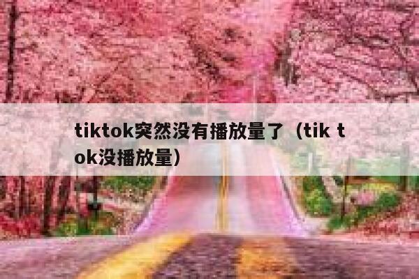 tiktok突然没有播放量了(tik tok没播放量) 第1张 tiktok突然没有播放量了(tik tok没播放量) 第1张