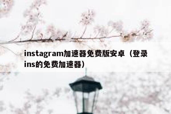 instagram加速器免费版安卓（登录ins的免费加速器） 第1张