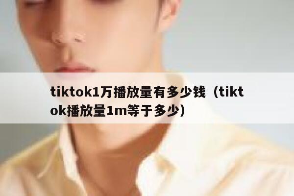 tiktok1万播放量有多少钱（tiktok播放量1m等于多少） 第1张