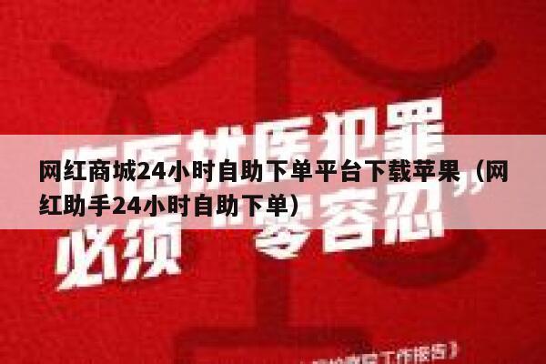网红商城24小时自助下单平台下载苹果（网红助手24小时自助下单） 第1张