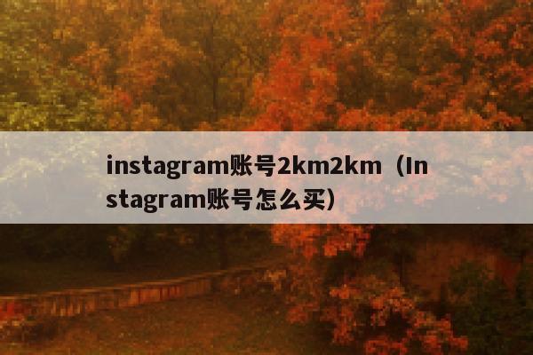 instagram账号2km2km(Instagram账号怎么买) 第1张 instagram账号2km2km(Instagram账号怎么买) 第1张