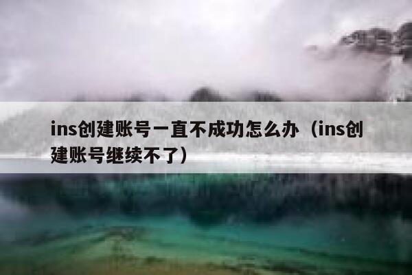 ins创建账号一直不成功怎么办（ins创建账号继续不了） 第1张