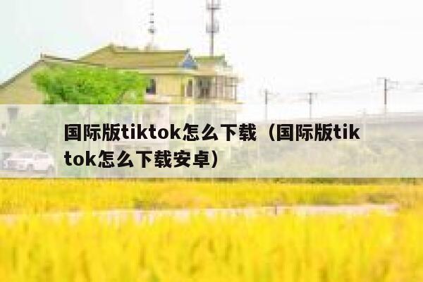 国际版tiktok怎么下载（国际版tiktok怎么下载安卓） 第1张