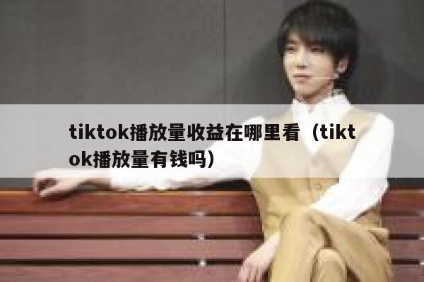 tiktok播放量收益在哪里看（tiktok播放量有钱吗） 第1张