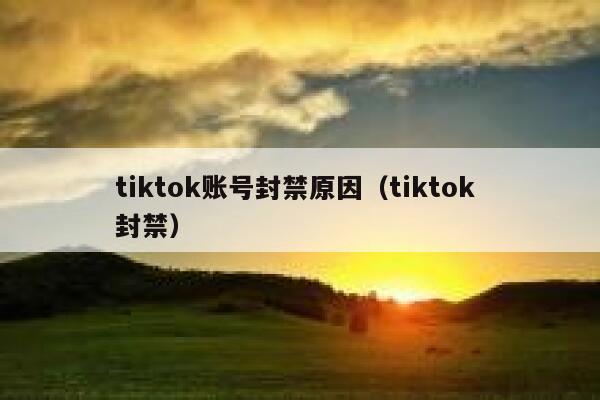 tiktok账号封禁原因（tiktok 封禁） 第1张