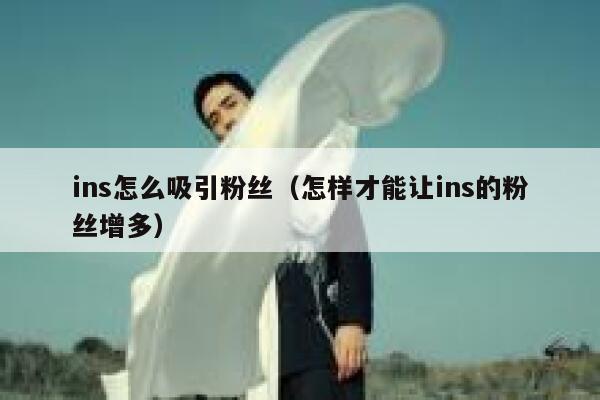 ins怎么吸引粉丝（怎样才能让ins的粉丝增多） 第1张