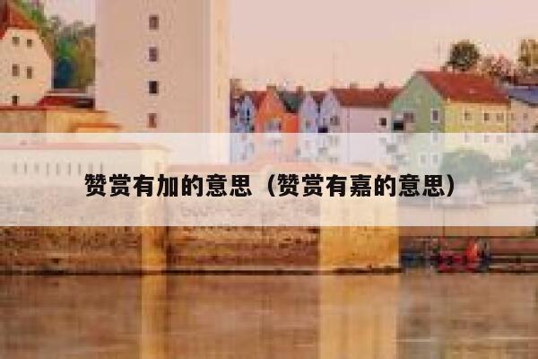 赞赏有加的意思（赞赏有嘉的意思） 第1张