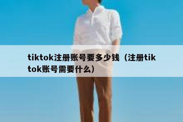 tiktok注册账号要多少钱（注册tiktok账号需要什么） 第1张