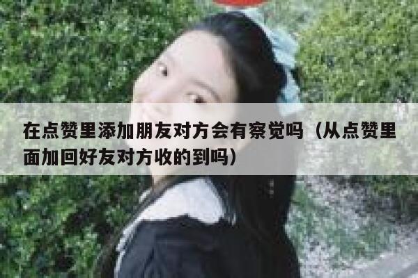 在点赞里添加朋友对方会有察觉吗（从点赞里面加回好友对方收的到吗） 第1张