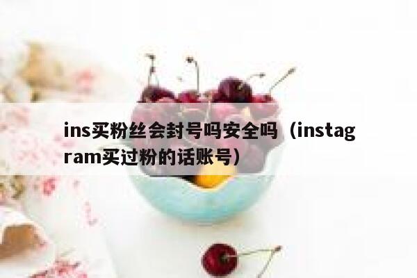 ins买粉丝会封号吗安全吗（instagram买过粉的话账号） 第1张
