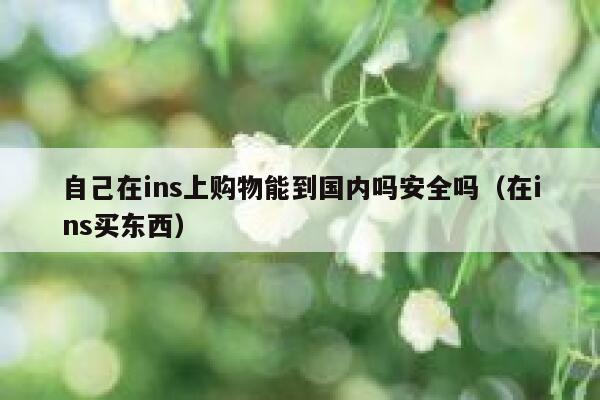 自己在ins上购物能到国内吗安全吗（在ins买东西） 第1张