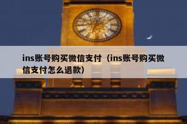ins账号购买微信支付（ins账号购买微信支付怎么退款） 第1张
