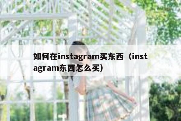 如何在instagram买东西（instagram东西怎么买） 第1张