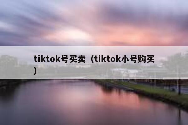 tiktok号买卖（tiktok小号购买） 第1张
