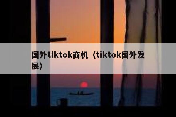 国外tiktok商机（tiktok国外发展） 第1张