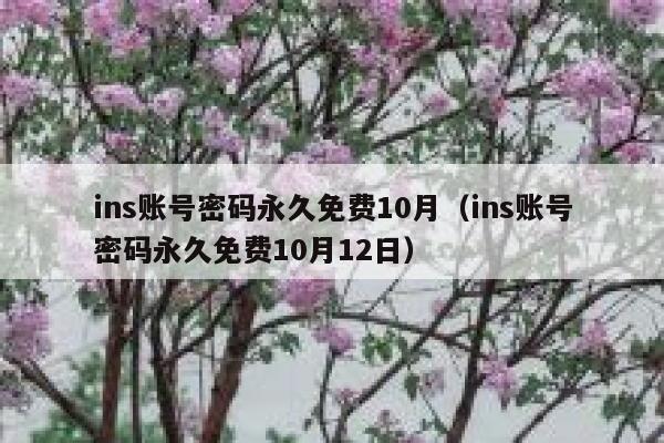 ins账号密码永久免费10月(ins账号密码永久免费10月12日) 第1张 ins账号密码永久免费10月(ins账号密码永久免费10月12日) 第1张