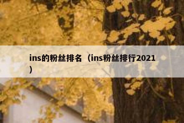 ins的粉丝排名(ins粉丝排行2021) 第1张 ins的粉丝排名(ins粉丝排行2021) 第1张