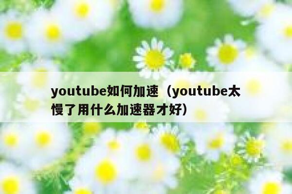 youtube如何加速（youtube太慢了用什么加速器才好） 第1张