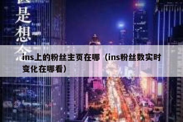 ins上的粉丝主页在哪(ins粉丝数实时变化在哪看) 第1张 ins上的粉丝主页在哪(ins粉丝数实时变化在哪看) 第1张