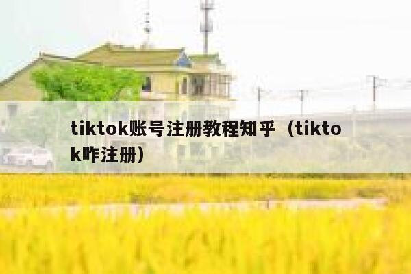 tiktok账号注册教程知乎（tiktok咋注册） 第1张