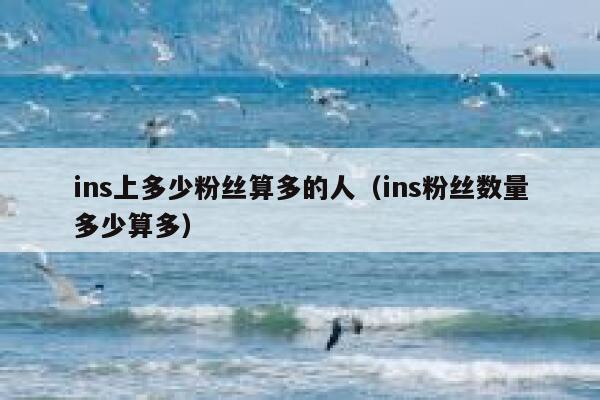 ins上多少粉丝算多的人（ins粉丝数量多少算多） 第1张