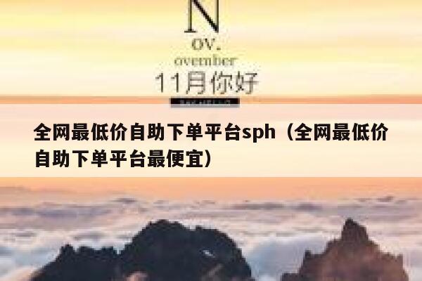 全网最低价自助下单平台sph(全网最低价自助下单平台最便宜) 第1张 全网最低价自助下单平台sph(全网最低价自助下单平台最便宜) 第1张