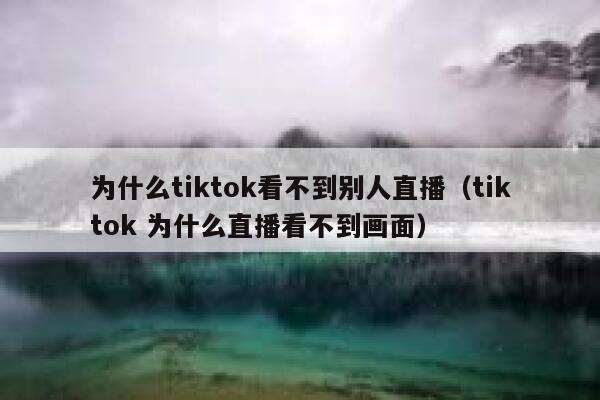 为什么tiktok看不到别人直播(tiktok 为什么直播看不到画面) 第1张 为什么tiktok看不到别人直播(tiktok 为什么直播看不到画面) 第1张