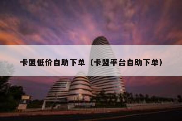 卡盟低价自助下单(卡盟平台自助下单) 第1张 卡盟低价自助下单(卡盟平台自助下单) 第1张