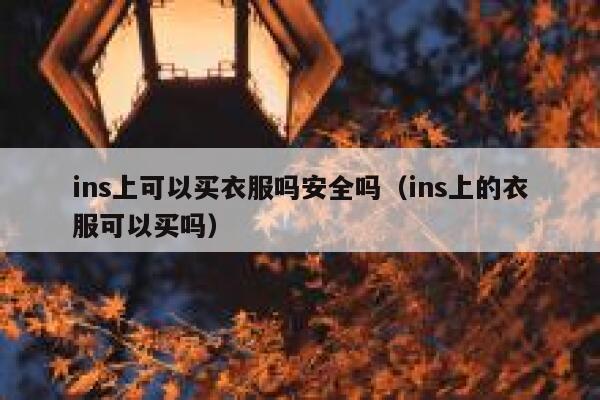 ins上可以买衣服吗安全吗（ins上的衣服可以买吗） 第1张