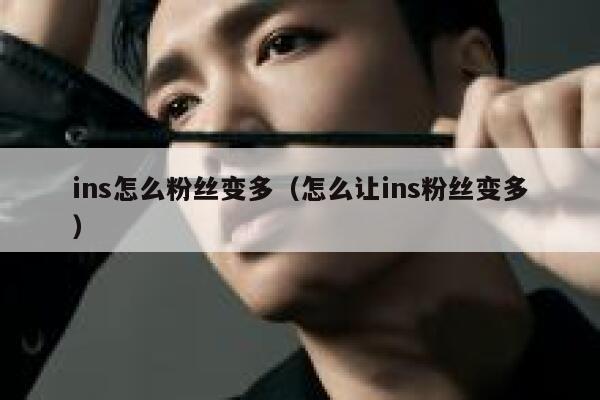 ins怎么粉丝变多（怎么让ins粉丝变多） 第1张