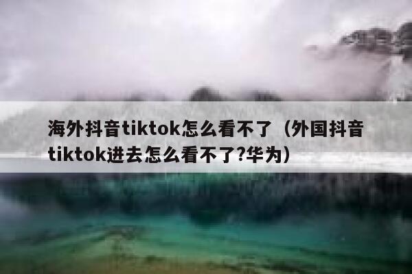 海外抖音tiktok怎么看不了（外国抖音tiktok进去怎么看不了?华为） 第1张