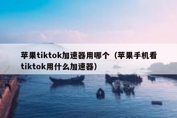 苹果tiktok加速器用哪个（苹果手机看tiktok用什么加速器） 第1张