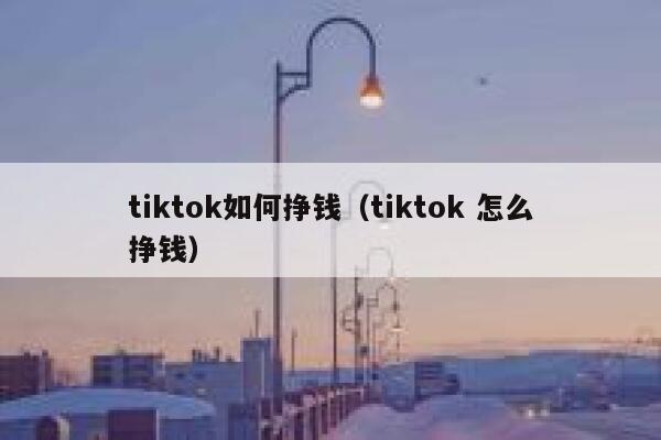 tiktok如何挣钱（tiktok 怎么挣钱） 第1张