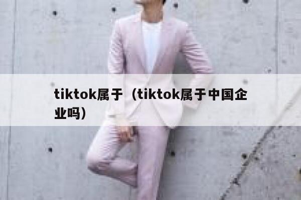 tiktok属于（tiktok属于中国企业吗） 第1张