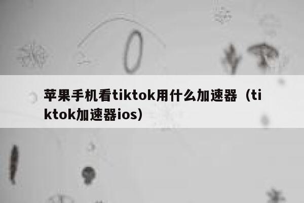 苹果手机看tiktok用什么加速器（tiktok加速器ios） 第1张