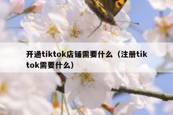 开通tiktok店铺需要什么(注册tiktok需要什么) 第1张 开通tiktok店铺需要什么(注册tiktok需要什么) 第1张