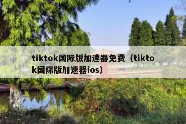 tiktok国际版加速器免费（tiktok国际版加速器ios） 第1张