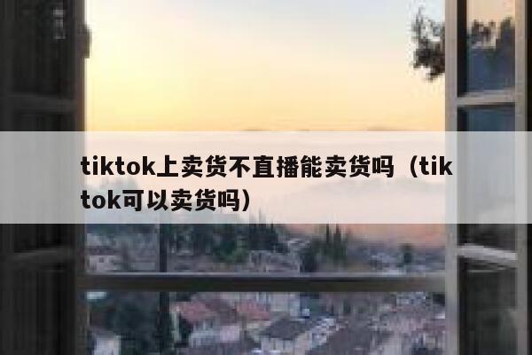 tiktok上卖货不直播能卖货吗（tiktok可以卖货吗） 第1张