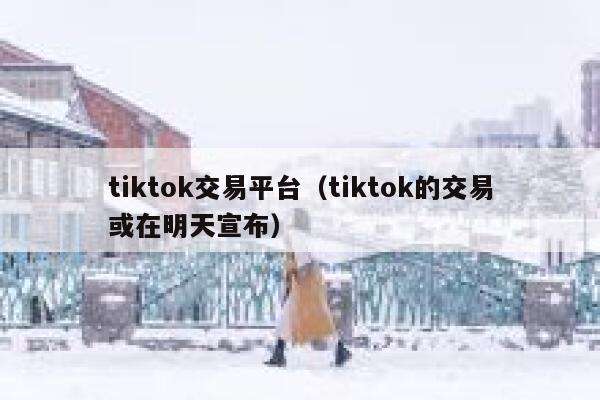 tiktok交易平台（tiktok的交易或在明天宣布） 第1张