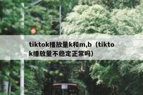tiktok播放量k和m,b（tiktok播放量不稳定正常吗） 第1张